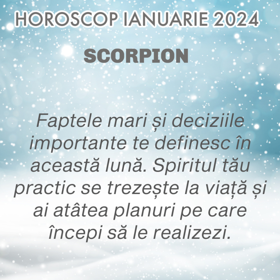 Horoscop Ianuarie 2024